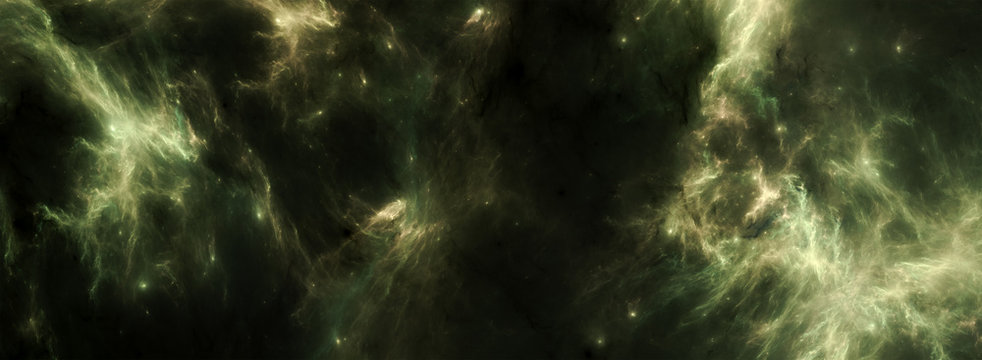 Abstract 3d illustration of an empty vacuum of space
