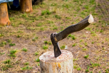 Camping outdoors - tents, equipment and cooking