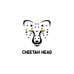 cheetah head abstract vector logo design