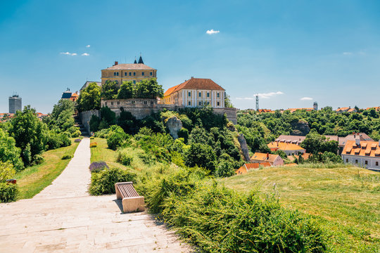 Castle from St. Benedict hill in Veszprem, Hungary
