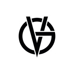 VG V G letter logo design vector