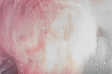 Pink and white pastel liquid abstract.