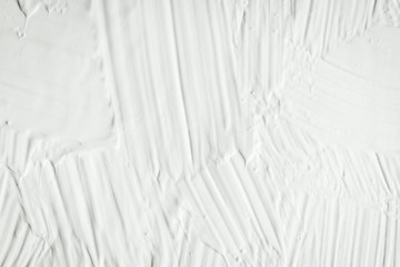 White texture background, Abstract brush stroke pattern textured acrylic white painting, White wall