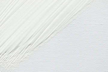 Obraz premium White texture background, Abstract brush stroke pattern textured acrylic white painting, White wall