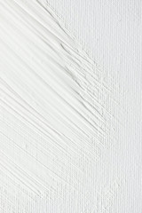 White texture background, Abstract brush stroke pattern textured acrylic white painting, White wall