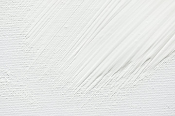 White texture background, Abstract brush stroke pattern textured acrylic white painting, White wall