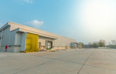 Fototapeta na wymiar New logistics centre for food warehouse freezer 