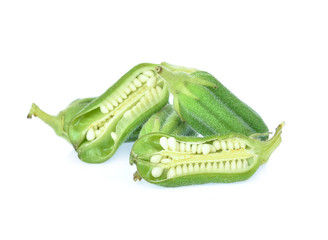 White sesame  isolated on white background.