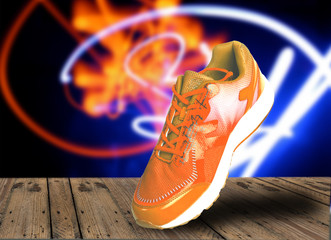 Sports shoes for health That separates from the background clipping part