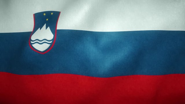 flag of slovenia waving in the wind
