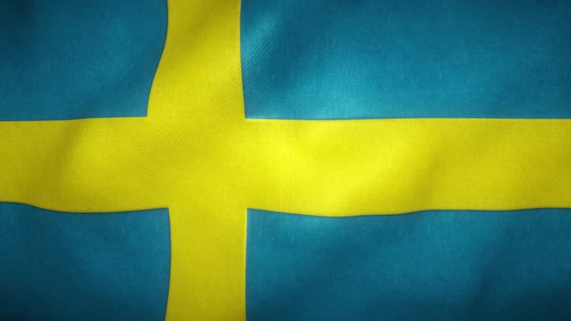 flag of sweden waving in the wind