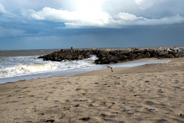 Fototapeta na wymiar Stormy weather in Santa Clara del Mar , Argentina