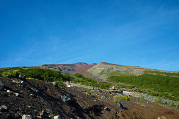 富士山頂への道