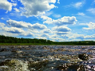 clouds over the river
