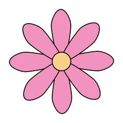 cute flower nature isolated icon vector illustration design