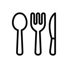 Cutlery icon vector line style