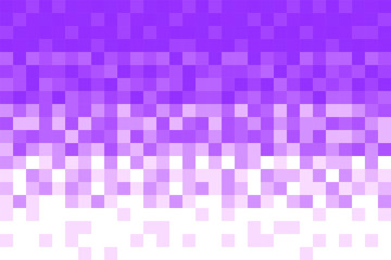 Fading pixel pattern background.Purple and white pixel background. Vector illustration.