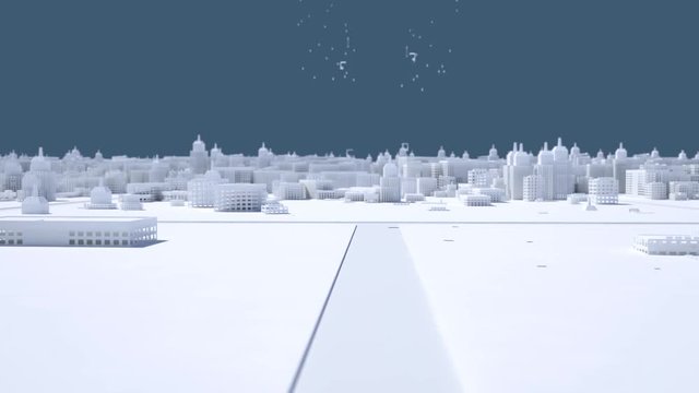 3D Paper Animation Of Cities Growing Together With Pollution And Over Population