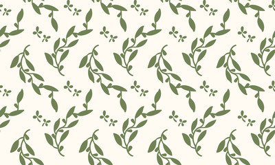 Simple leaf pattern background for Botanical leaf with floral decor.