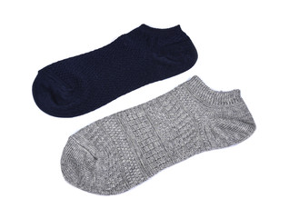  short socks gray and black isolated on white background