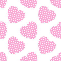 EPS 10 vector. Seamless pattern with beautiful cute hearts.