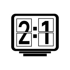 soccer scoreboard icon vector template