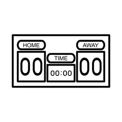 soccer scoreboard icon vector template