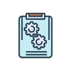 Color illustration icon for project 