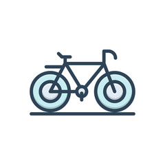 Fototapeta premium Color illustration icon for cycle 