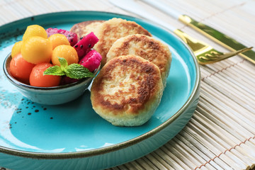Vegan tofu cheese pancakes