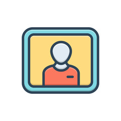 Color illustration icon for username 