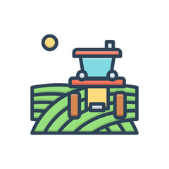 Color illustration icon for agriculture 