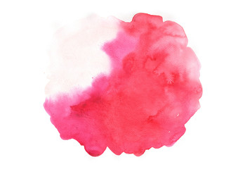 Abstract pink and red watercolor painting brush stroke background.