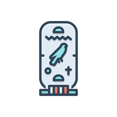 Color illustration icon for cartouche 