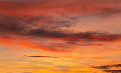 Dramatic sunset. Background sky at sunset and dawn.