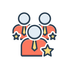 Color illustration icon for competence 