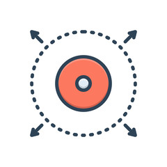 Color illustration icon for delimiter 