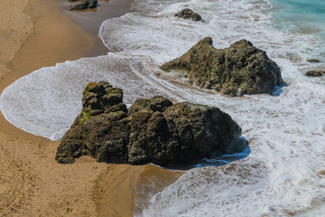 Scenic view from the viewpoint in the village of Bakio. Basque country. Northern spain