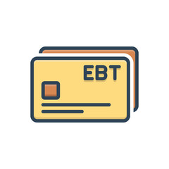 Color illustration icon for ebt 
