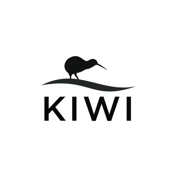  simple kiwi fish bird logo design