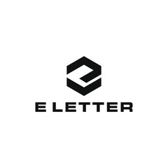 modern geometric initial e letter logo vector