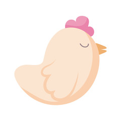 Cute kawaii chicken cartoon vector design
