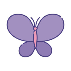 Fototapeta premium cute butterfly insect flat style icon vector design