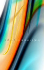 Abstract background - fluid color gradient waves, with dynamic motion line effect. Vector Illustration For Wallpaper, Banner, Background, Card, Book Illustration, landing page