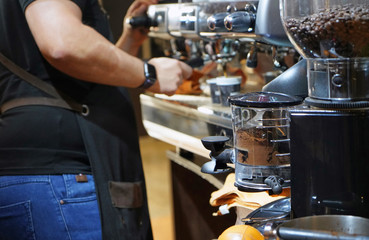 photo of people making filter coffee