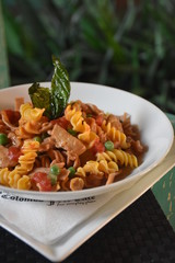 Italian fusilli pasta 