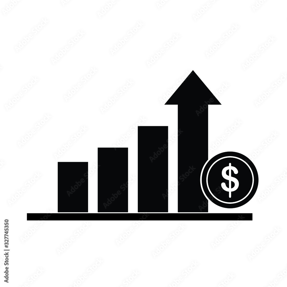 Wall mural business graph