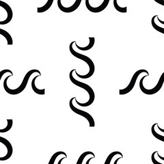 Wave seamless vector pattern or monochrome modern background