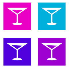 Martini icon . Simple glyph vector of Party color set for UI and UX, website or mobile application