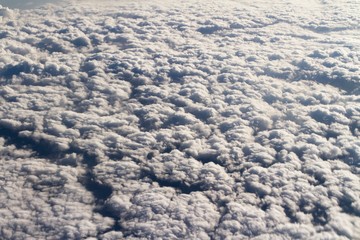 Beautiful sky background above clouds with dramatic light